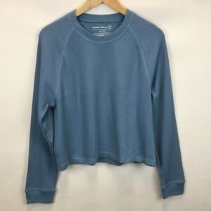 Outdoor Voices Waffle Knit Long Sleeve Raglan Top Size M Thermal Activewear